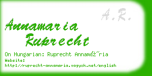 annamaria ruprecht business card